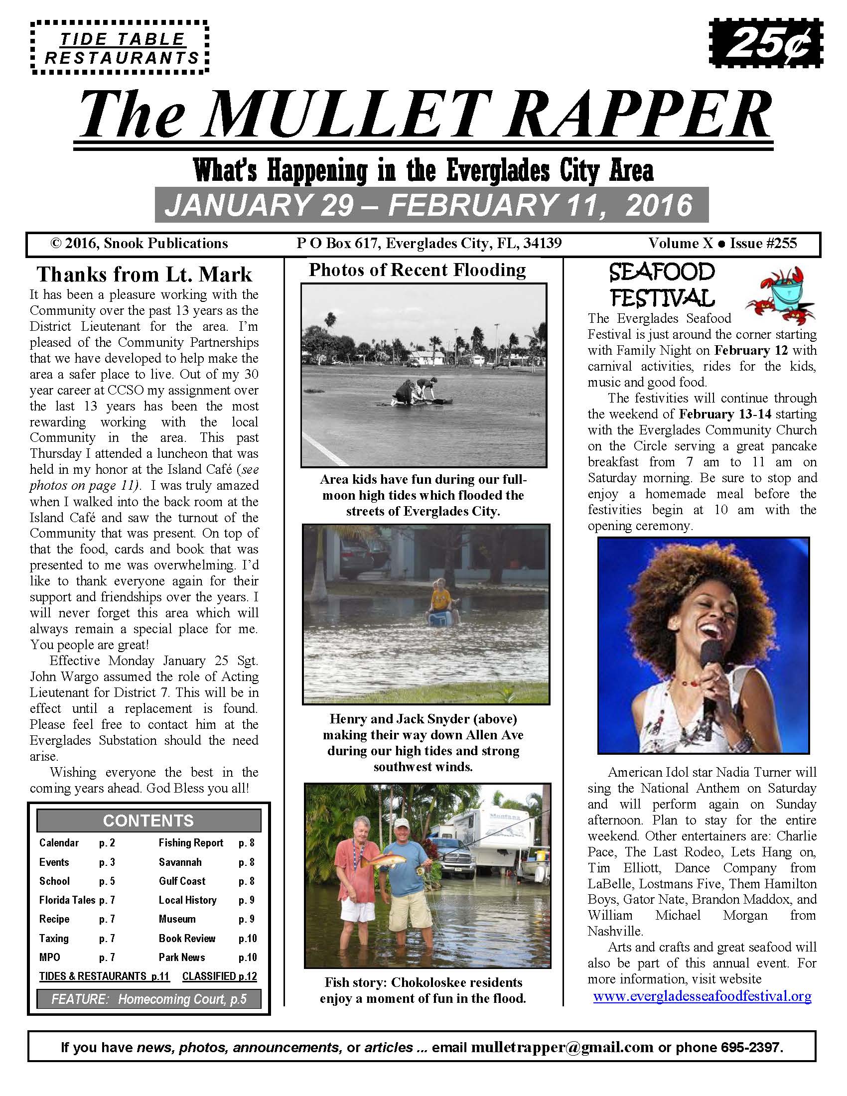 Mullet Rapper Issue #255 January 29, 2016