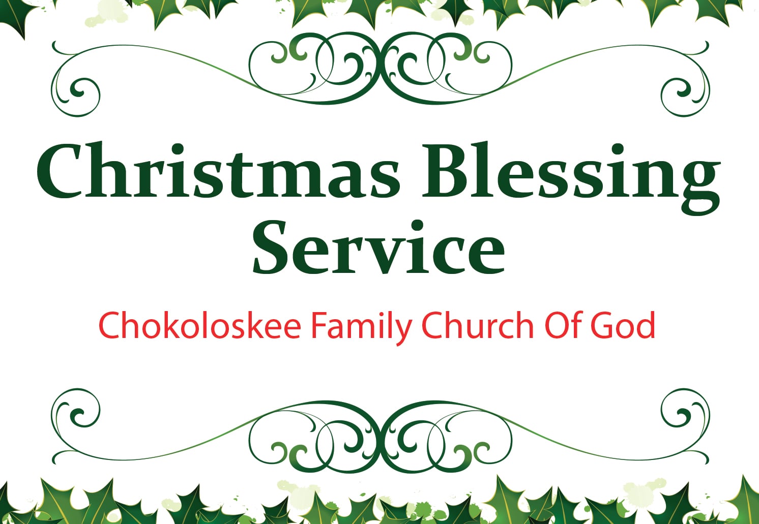 Christmas Blessing Service Chokoloskee Family Church of God