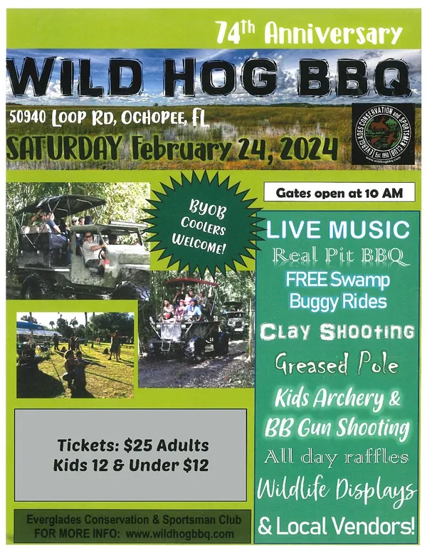 2024 Wild hog BBQ on Visit Everglades City