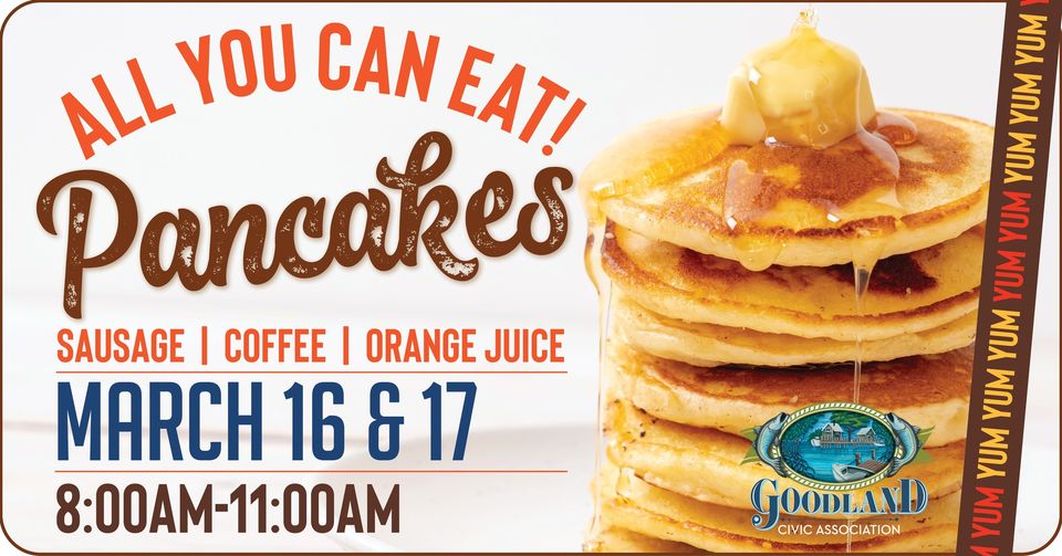 All you can eat pancakes at the Goodland Civic Center