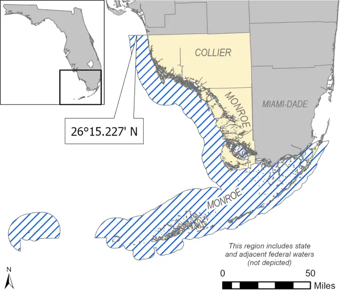 Southwest Florida Coast Map by the Florida Fish and Wildlife Conservation Commission