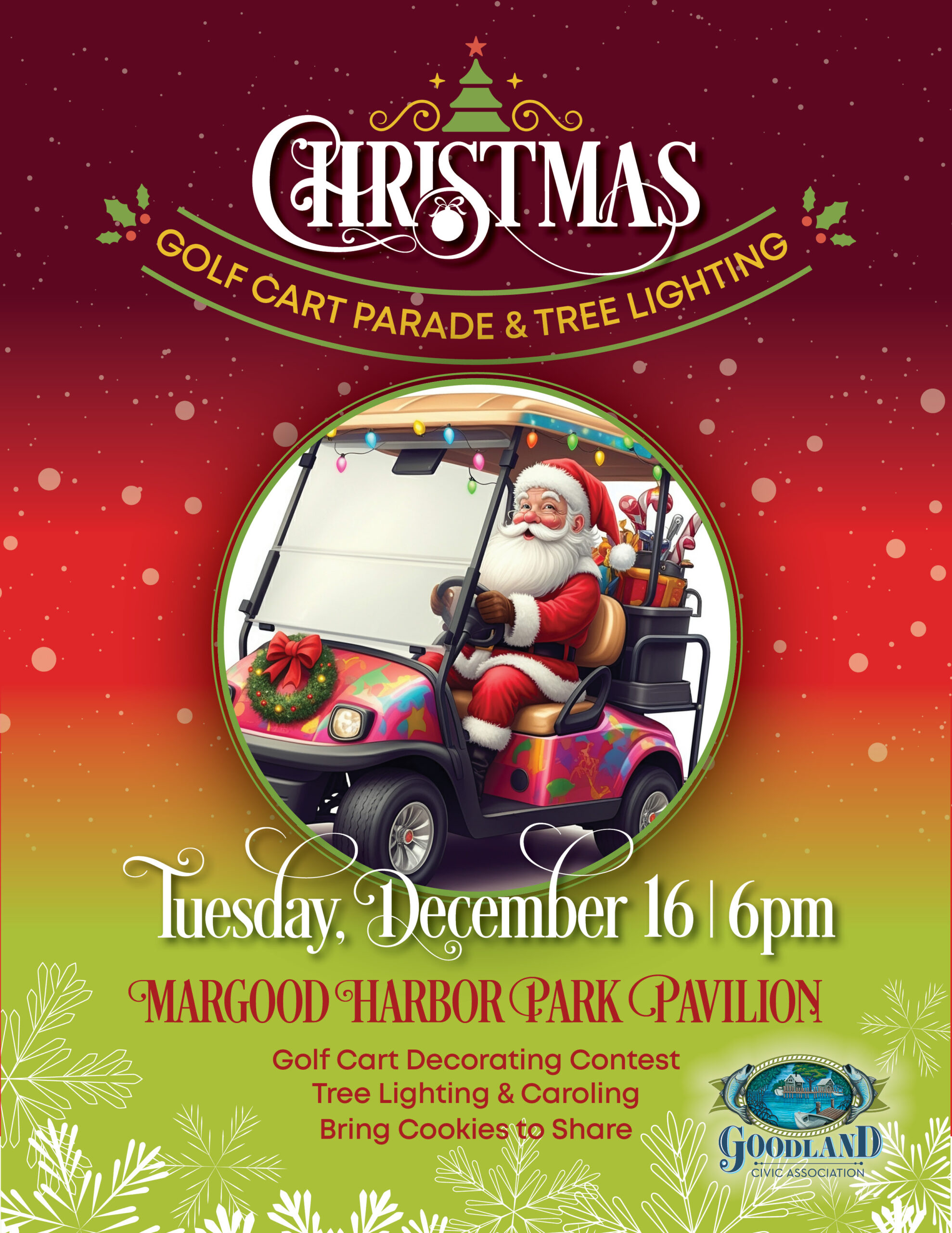 Christmas Golf Cart Parade & Tree Lighting in Goodland 2025