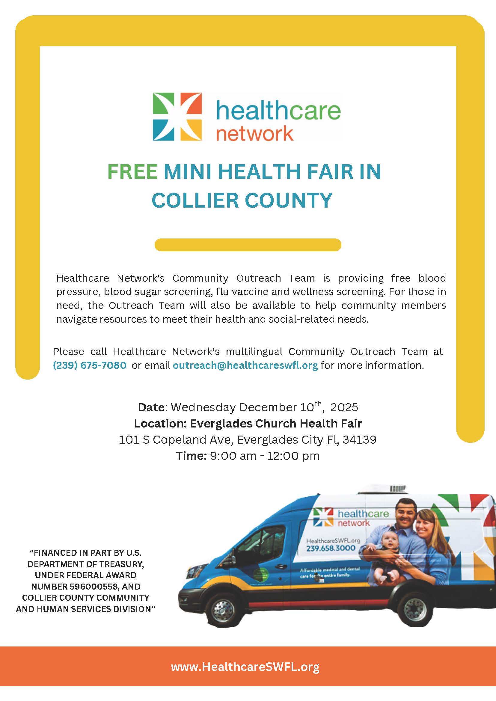 Free Mini Health Fair Everglades City