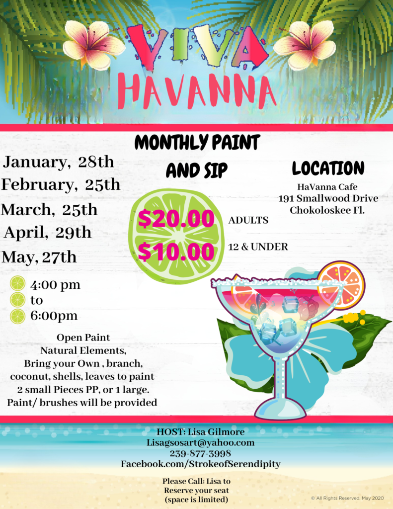 Monthly Paint and Sip at Havana Cafe 2026