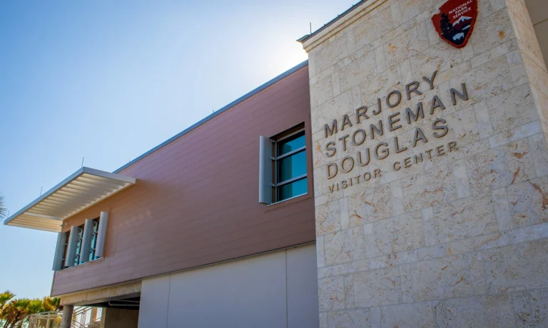 Marjory Stoneman Douglas Visitor Center Exterior Sign courtesy of NPS Photo Gallery managed 768x460