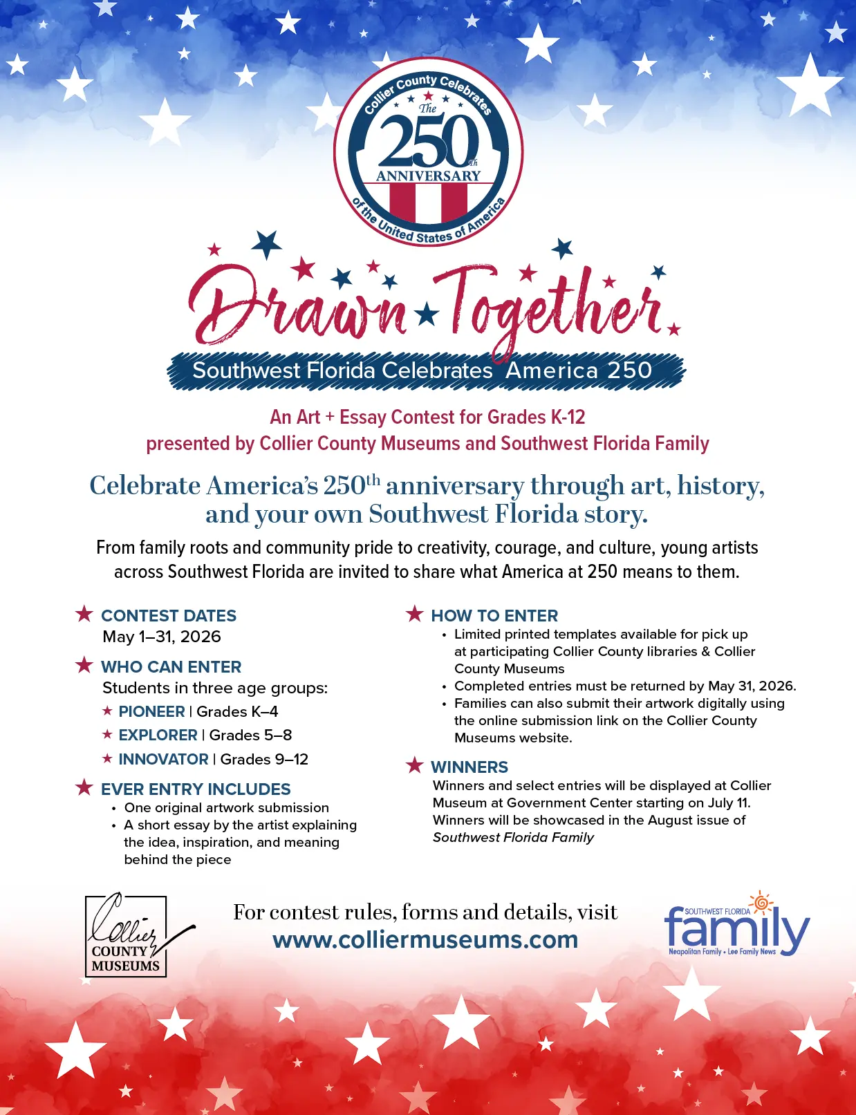 Drawn Together: Southwest Florida Celebrates America 250 Art & Essay Contest
