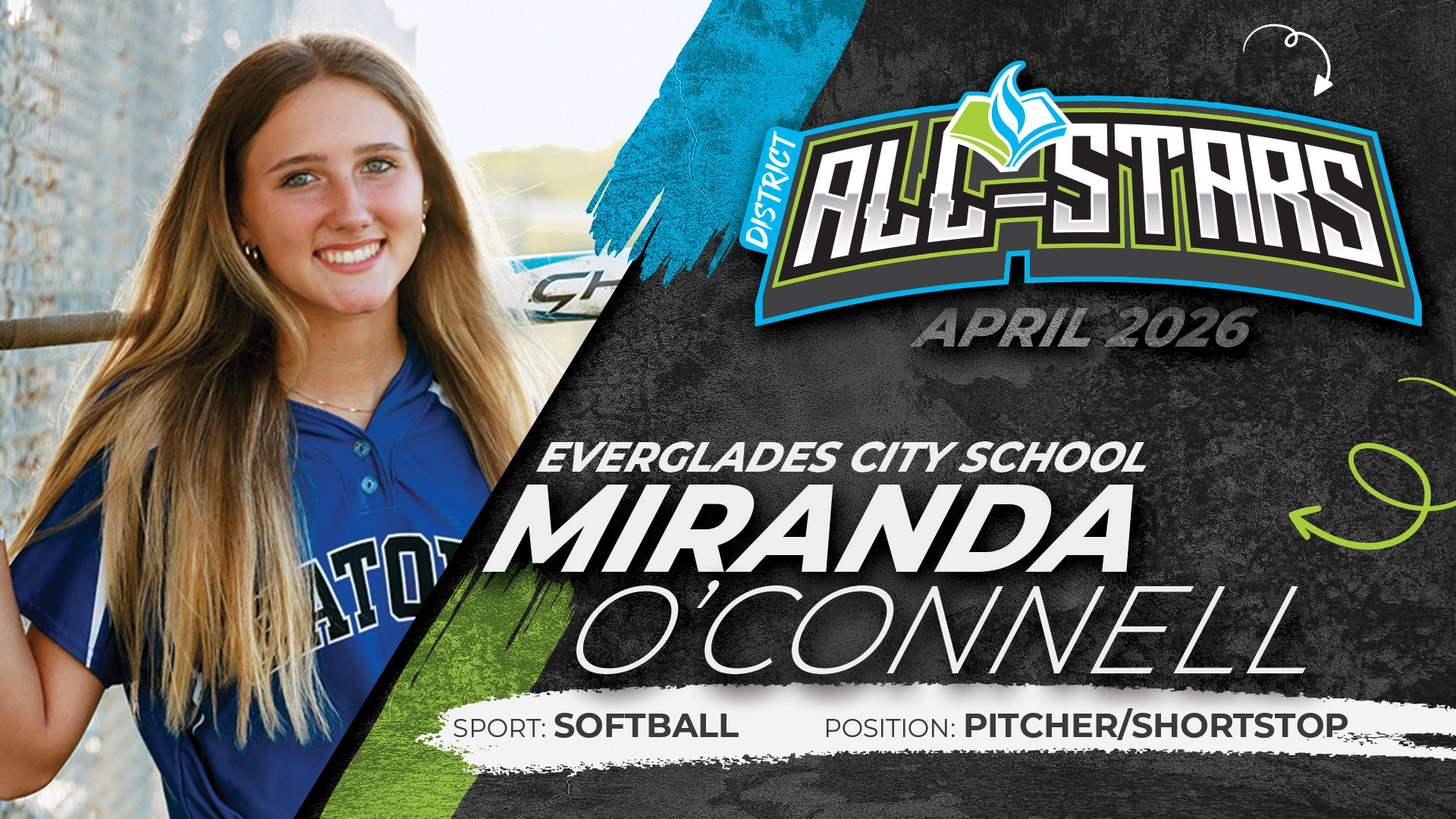 April’s District All-Star for Everglades City School is Miranda O’Connell