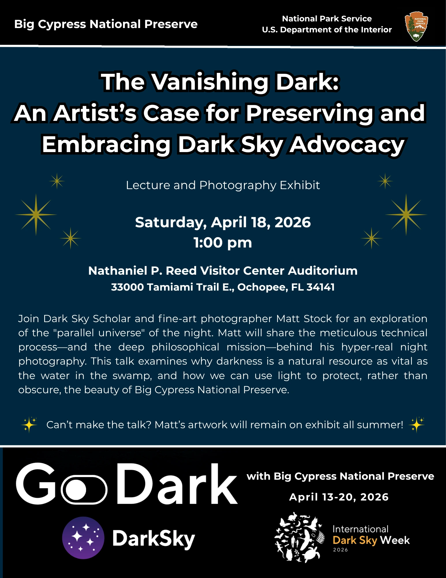 Big Cypress Vanishing Dark lecture 2026